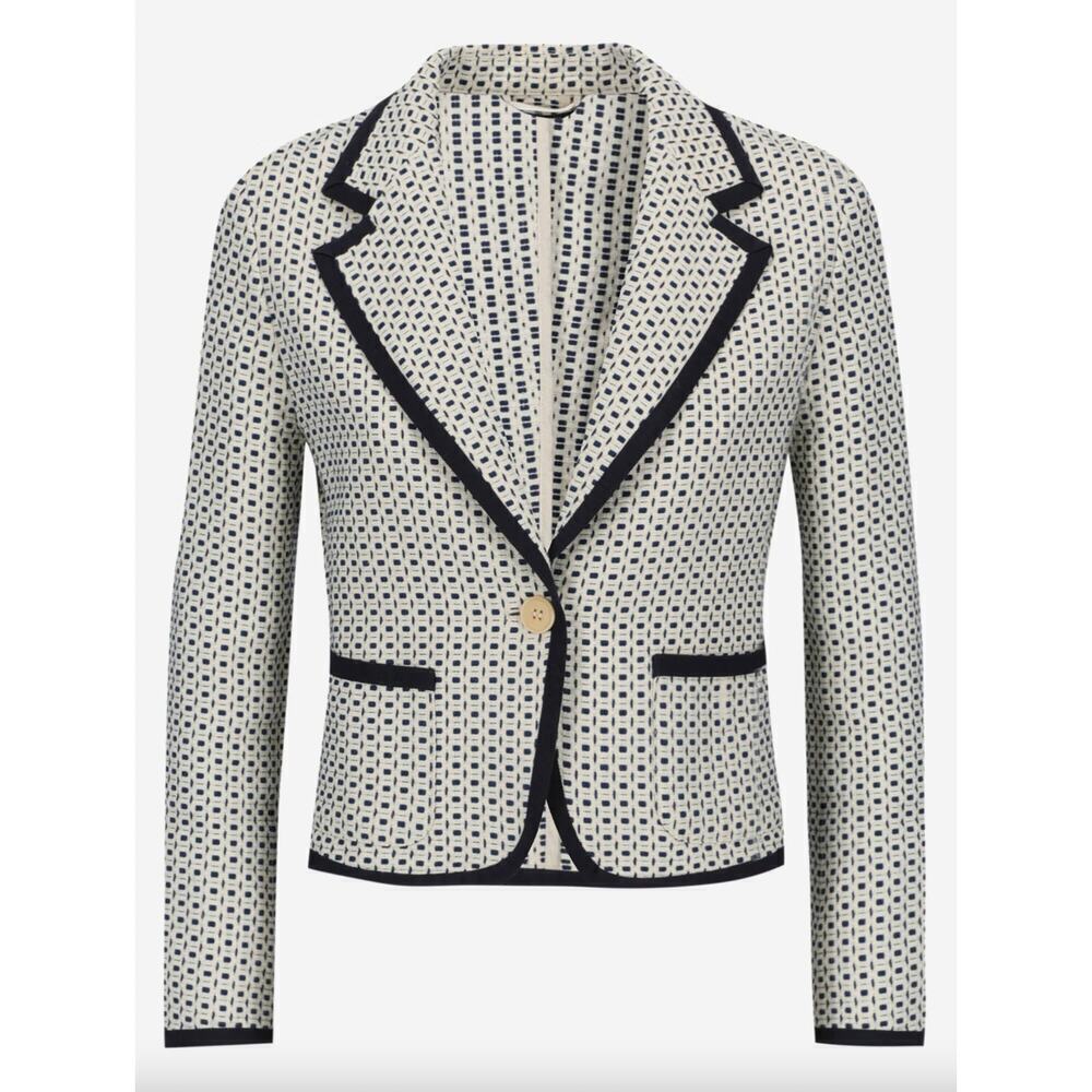 Euc Maxmara Weekend Linen Cotton Woven Blazer Jacket